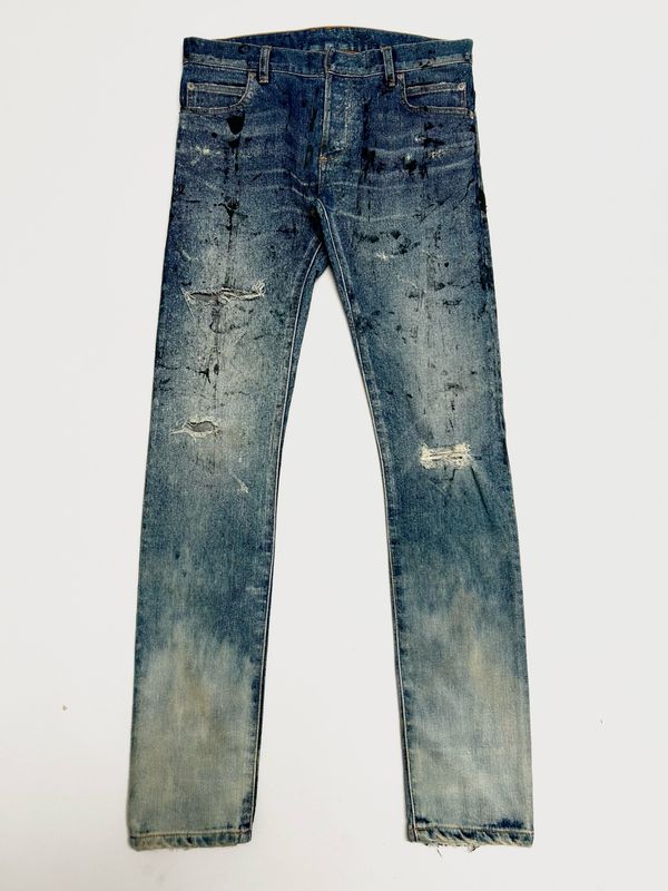 Balmain by Olivier Rousteing 2014 Distressed Denim