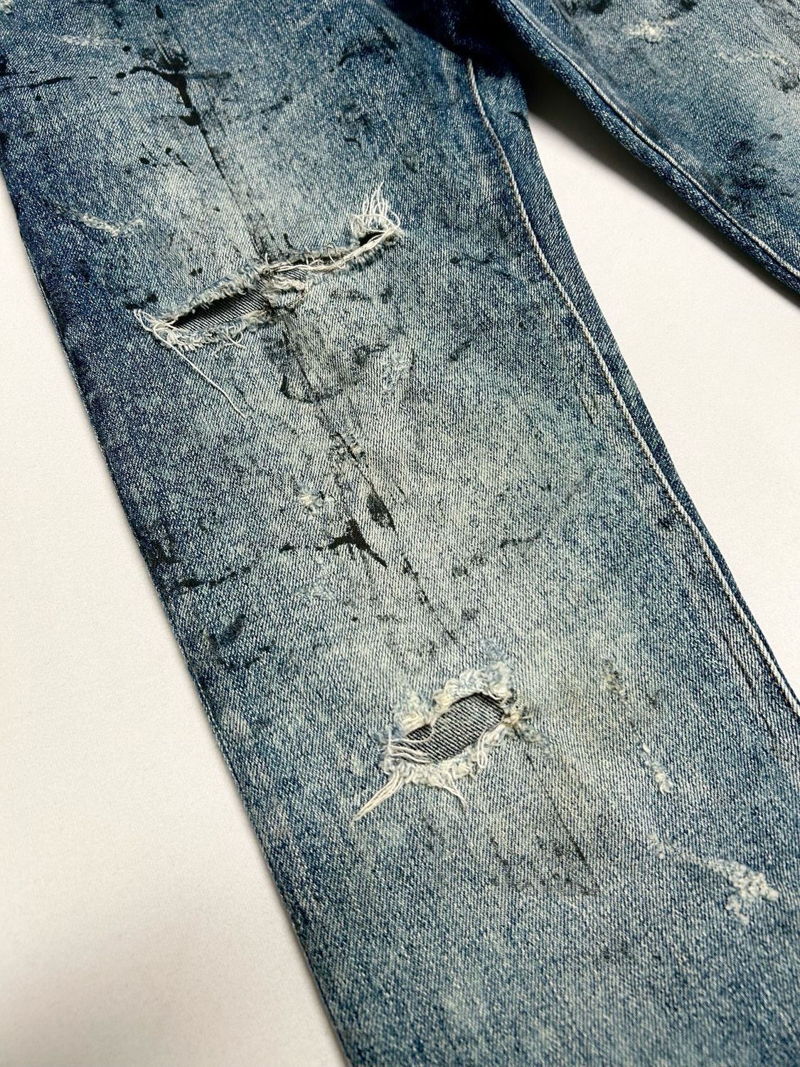 Balmain by Olivier Rousteing 2014 Distressed Denim