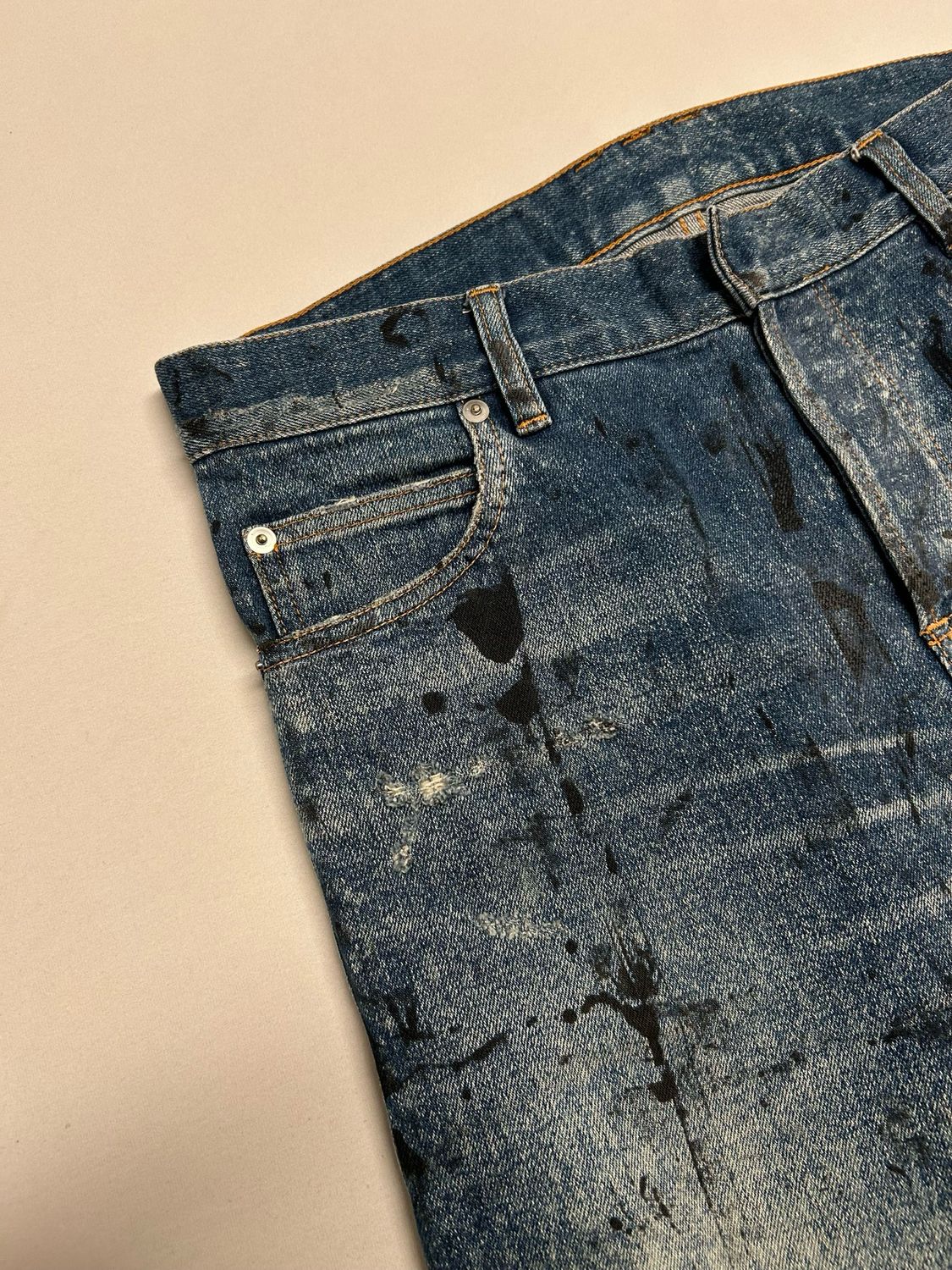 Balmain by Olivier Rousteing 2014 Distressed Denim