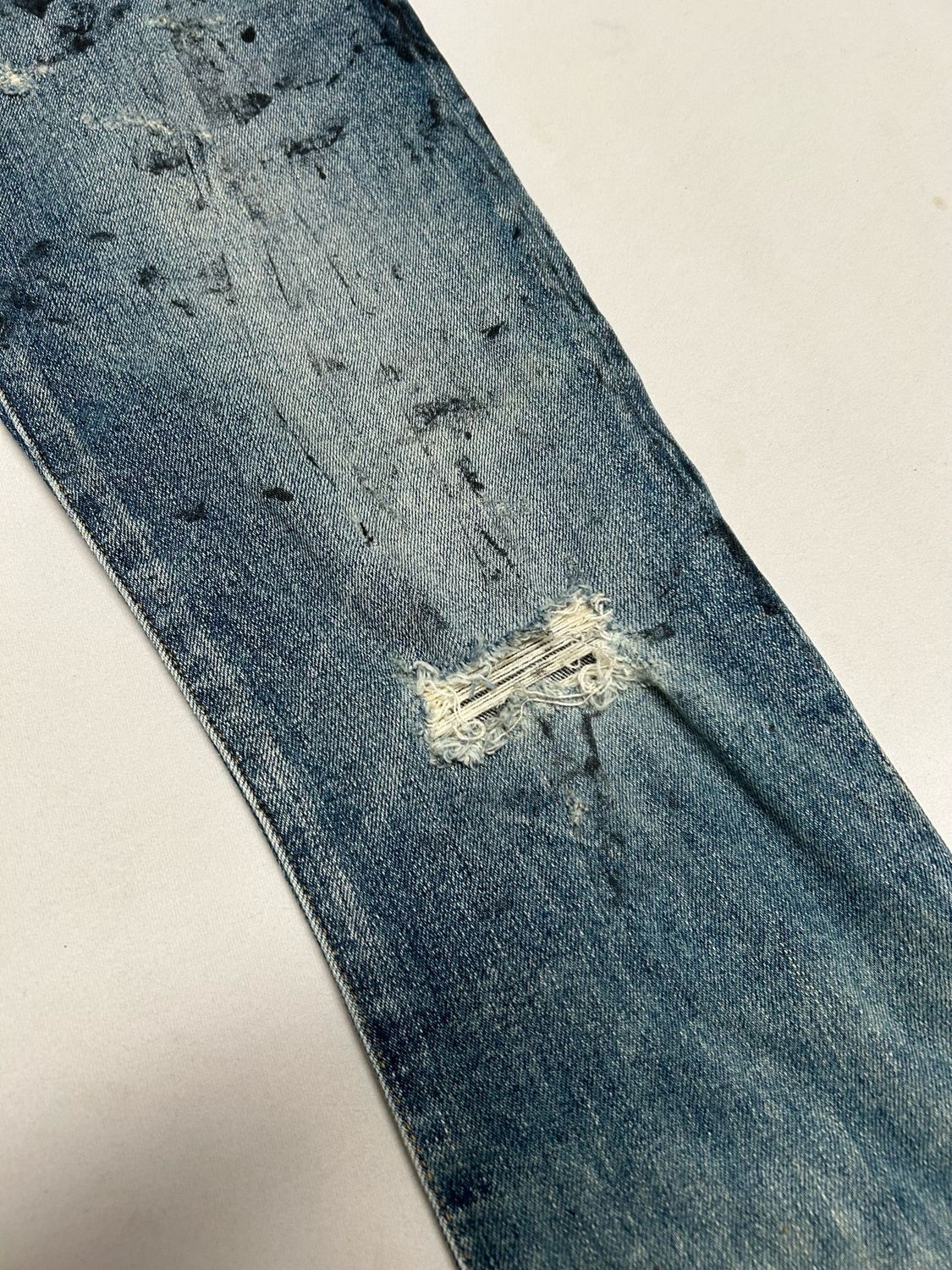 Balmain by Olivier Rousteing 2014 Distressed Denim