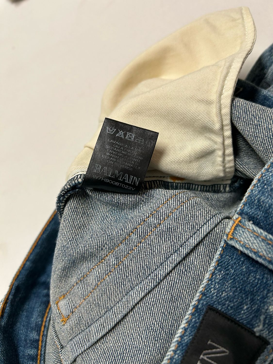 Balmain by Olivier Rousteing 2014 Distressed Denim