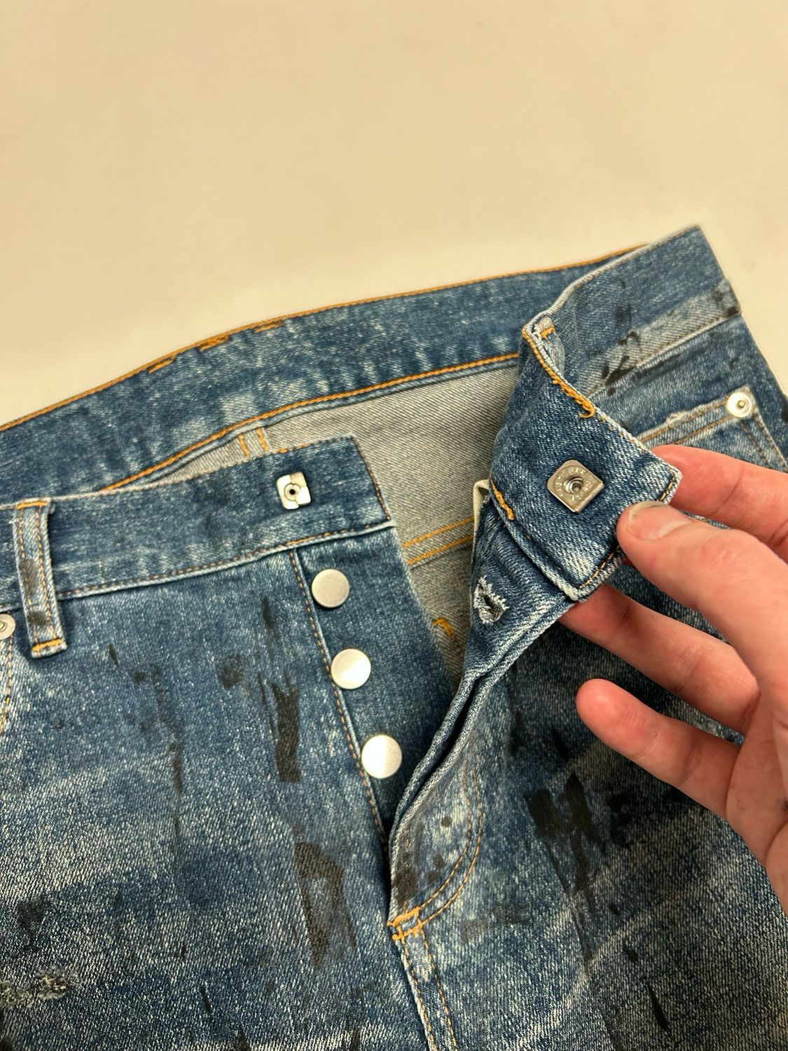 Balmain by Olivier Rousteing 2014 Distressed Denim