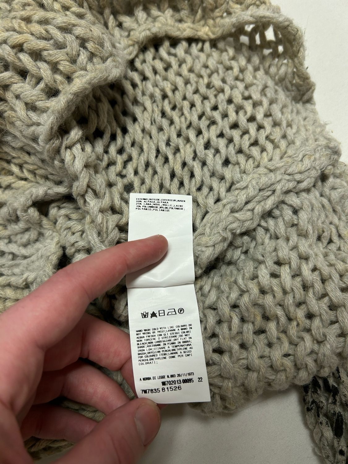 Balmain 2013 Slouchy Alpaca Knit Sweater