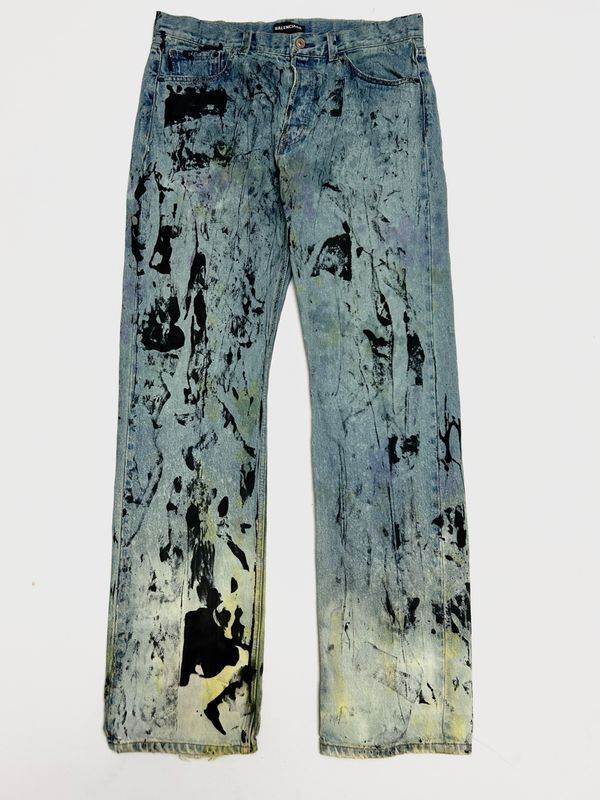 Balenciaga by Demna Gvasalia 2020 Straight Cut Denim Reworked 