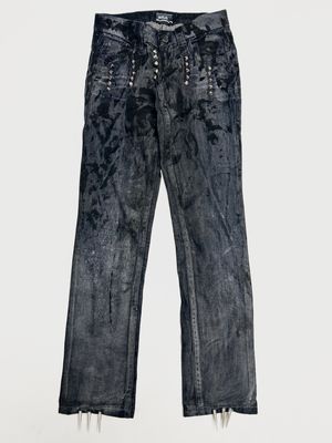 Jean Paul Gaultier FW2000 Waxed Painted Denim Jean Paul Gaultier FW2000 Waxed Painted Denim
