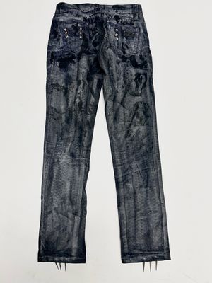 Jean Paul Gaultier  FW2000 Waxed Painted Denim