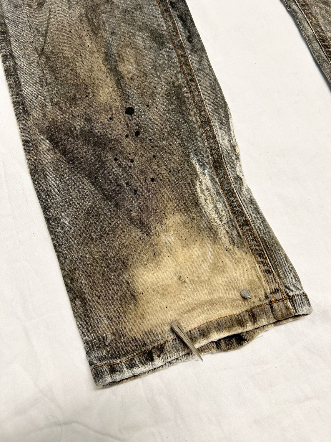 Dolce &amp; Gabbana 2004 Hidden Metal Logo Reworked Denim