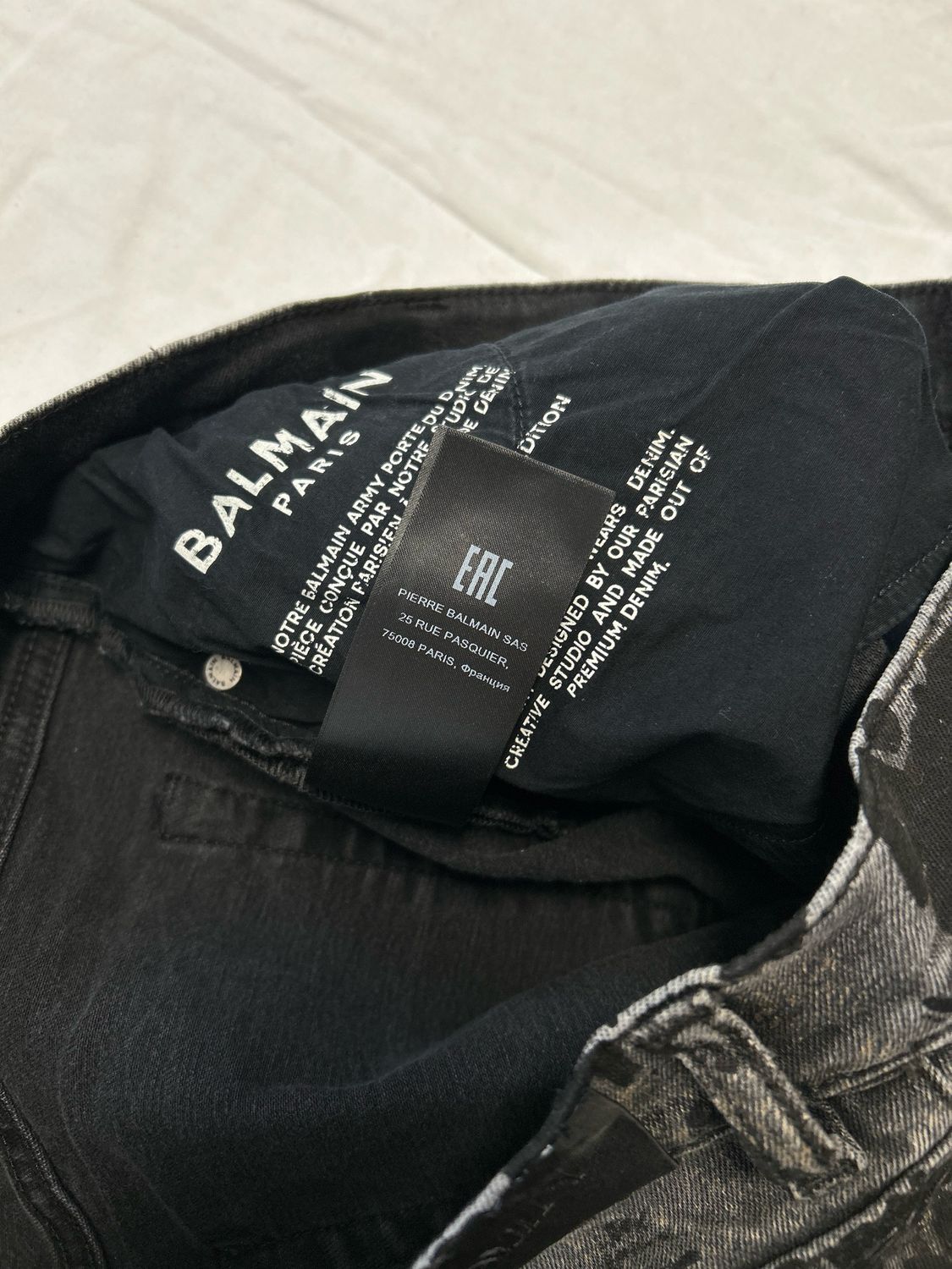Balmain by Olivier Rousteing 2014 Painted Denim