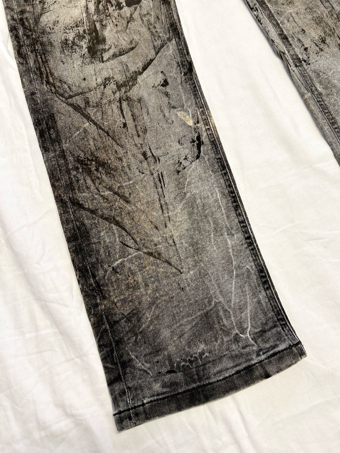 Balmain by Olivier Rousteing 2014 Painted Denim