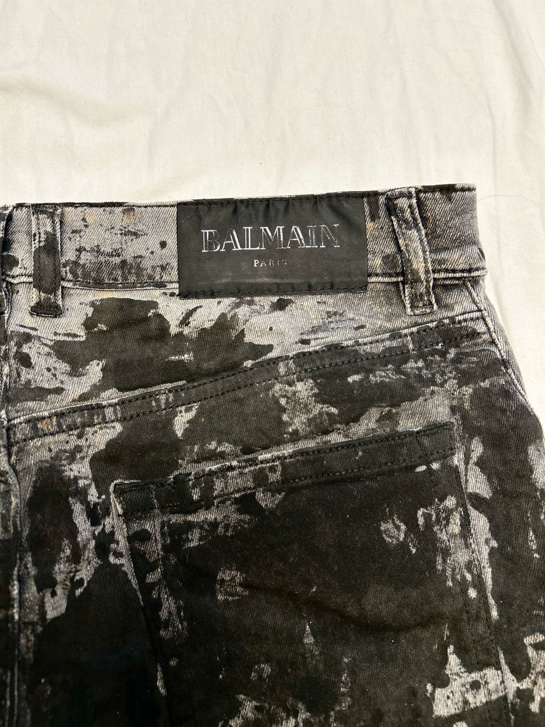 Balmain by Olivier Rousteing 2014 Painted Denim