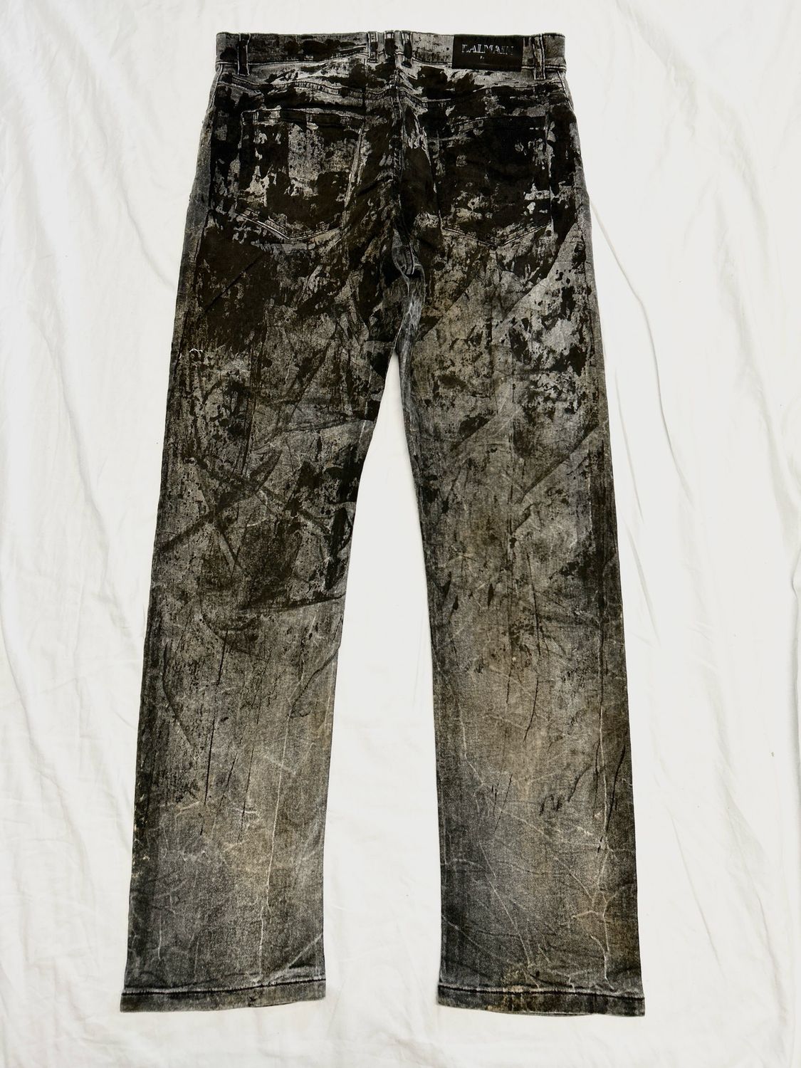 Balmain by Olivier Rousteing 2014 Painted Denim