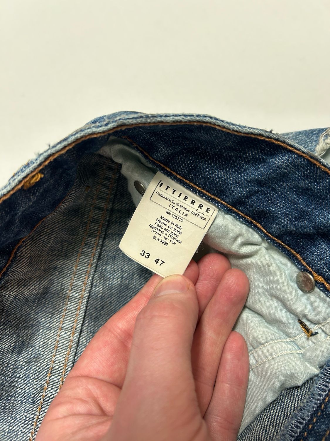 Balmain SS2012 Straight Cut Distressed Denim