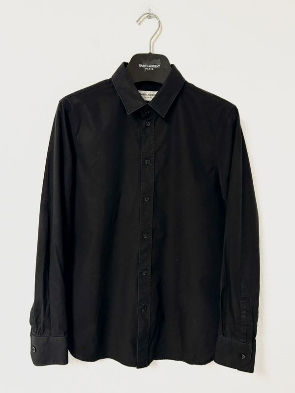 Saint Laurent Paris by Anthony Vaccarello SS2018 Classic Black Poplin Shirt