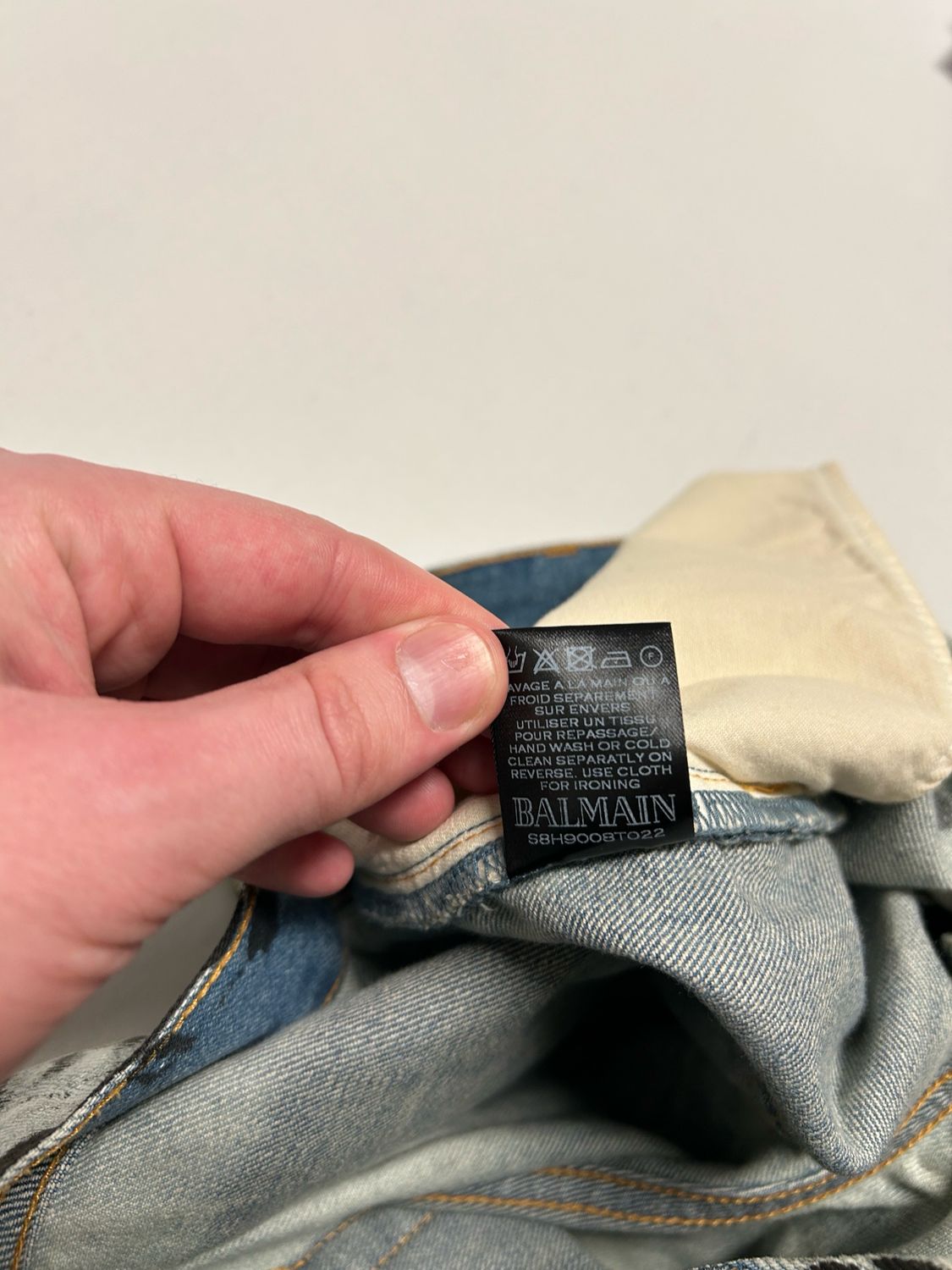 Balmain by Olivier Rousteing SS2018 Distressed Skinny Denim