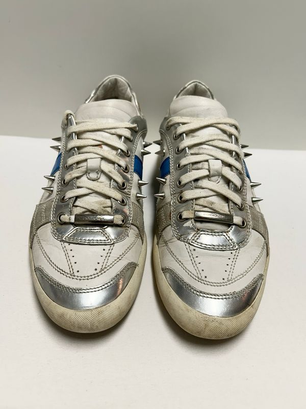 Dior Homme by Kris Van Assche  SS2008 B22 Low Top Sneaker  Silver/White/Blue 