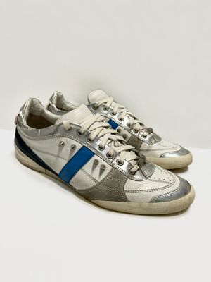 Dior Homme by Kris Van Assche  SS2008 B22 Low Top Sneaker  Silver/White/Blue 