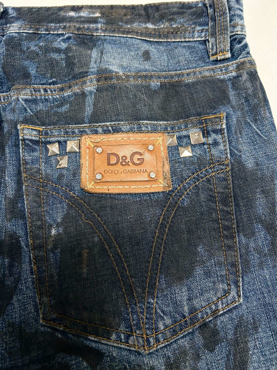 Dolce &amp; Gabbana 2000s Audacious Studded Denim