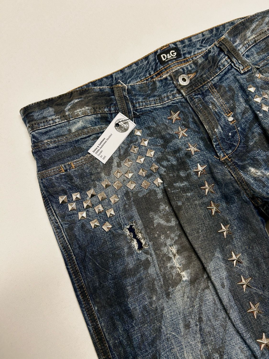Dolce &amp; Gabbana 2000s Audacious Studded Denim