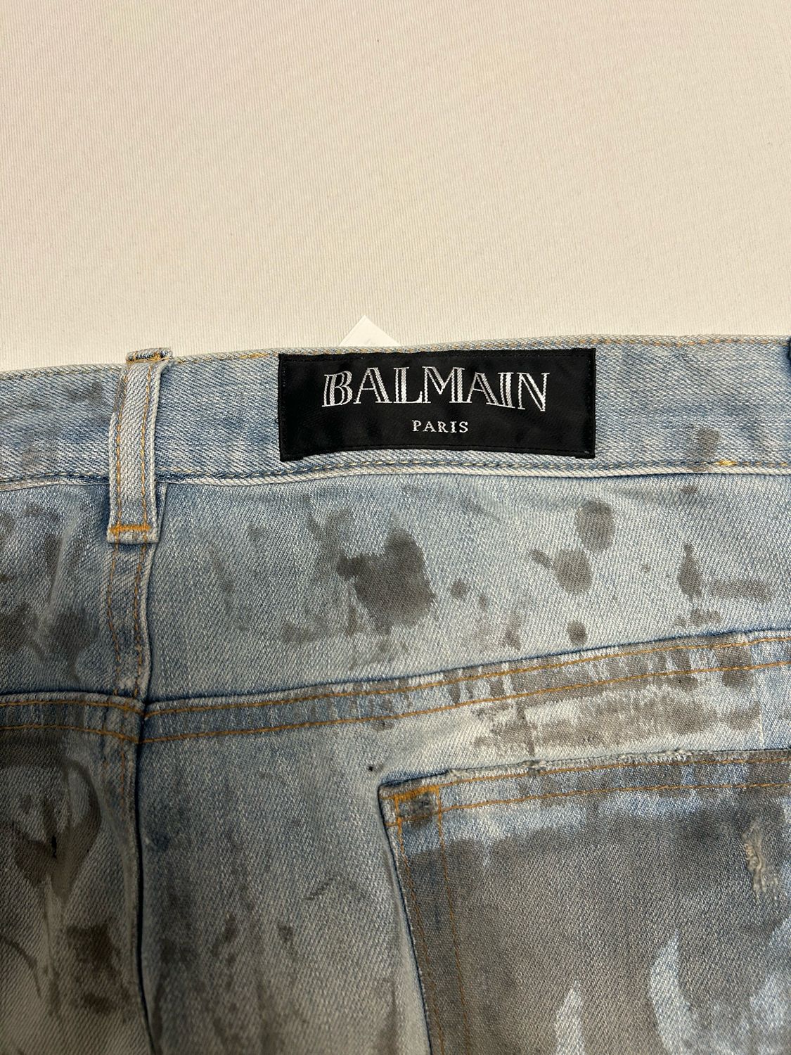 Balmain by Olivier Rousteing SS2016 Panelled Distressed Denim 
