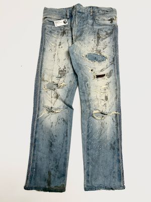 Balmain by Olivier Rousteing SS2016 Panelled Distressed Denim 
