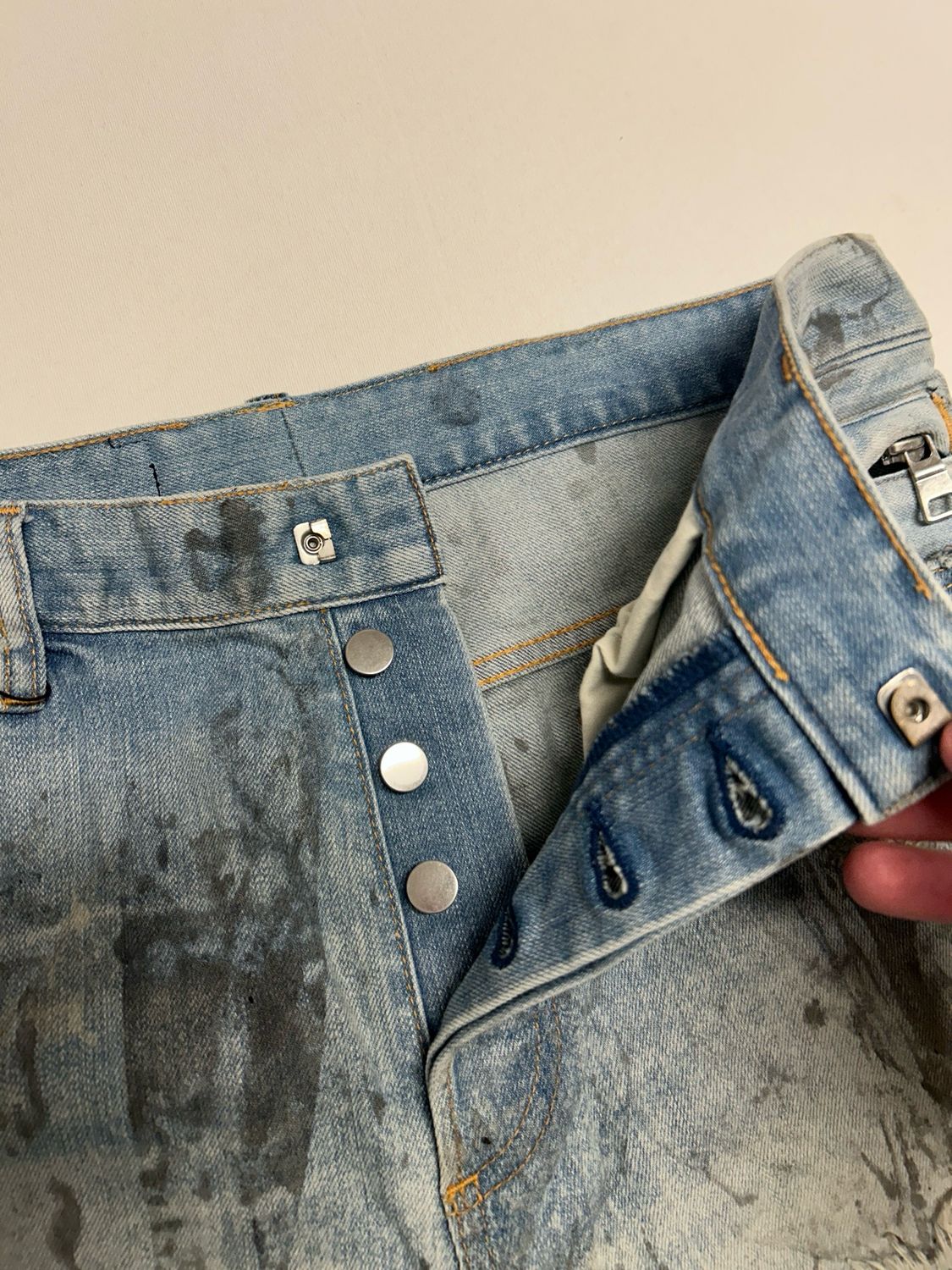 Balmain by Olivier Rousteing SS2016 Panelled Distressed Denim 