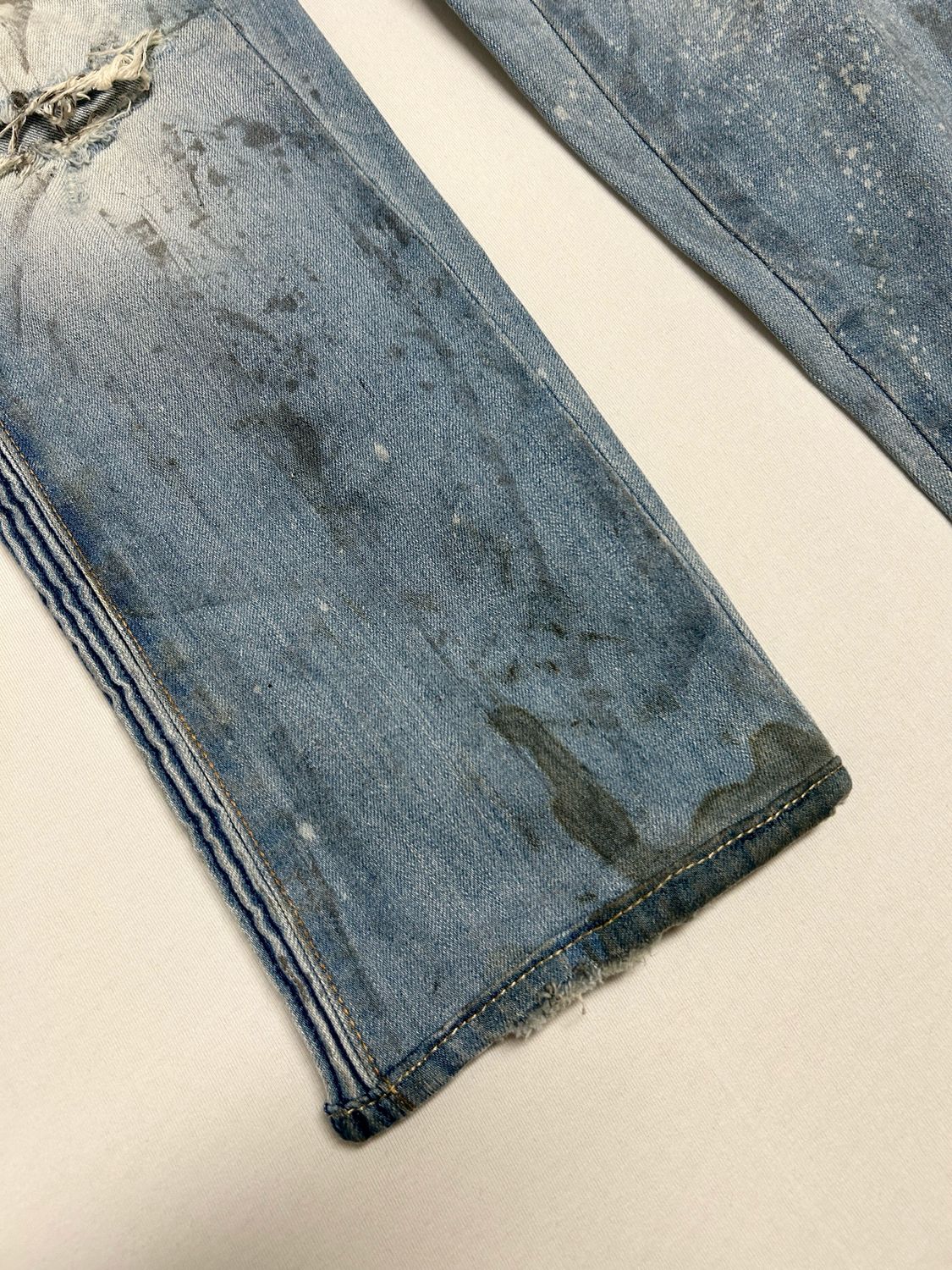 Balmain by Olivier Rousteing SS2016 Panelled Distressed Denim 