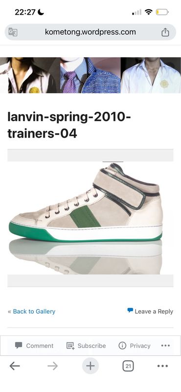 Lanvin by Alber Elbaz SS2010 Mid Top Strap Sneakers