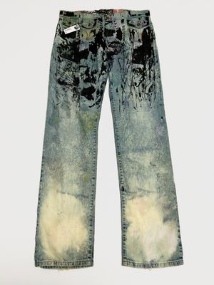 Dolce &amp; Gabbana 2000s Tie Dye Studded Denim
