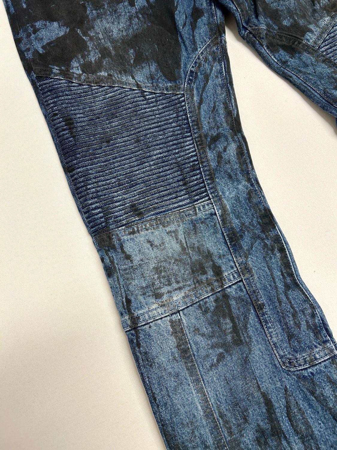 Balmain by Olivier Rousteing FW2018 Paneled Front Zip Denim 