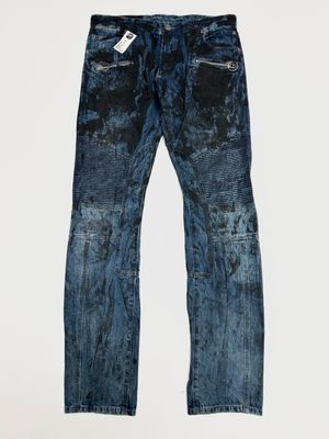 Balmain by Olivier Rousteing FW2018 Paneled Front Zip Denim 