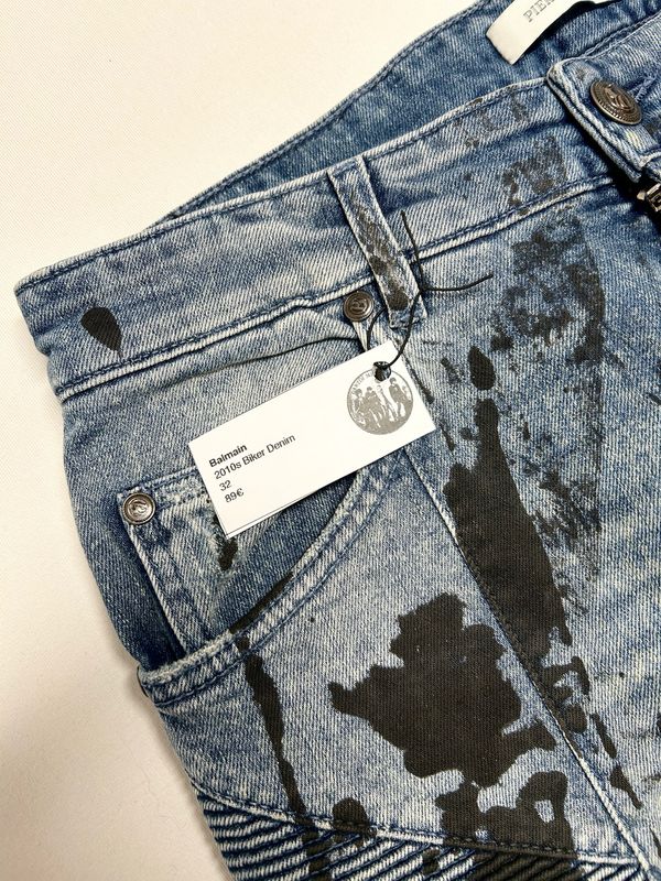 Balmain by Olivier Rousteing 2010s Biker Denim