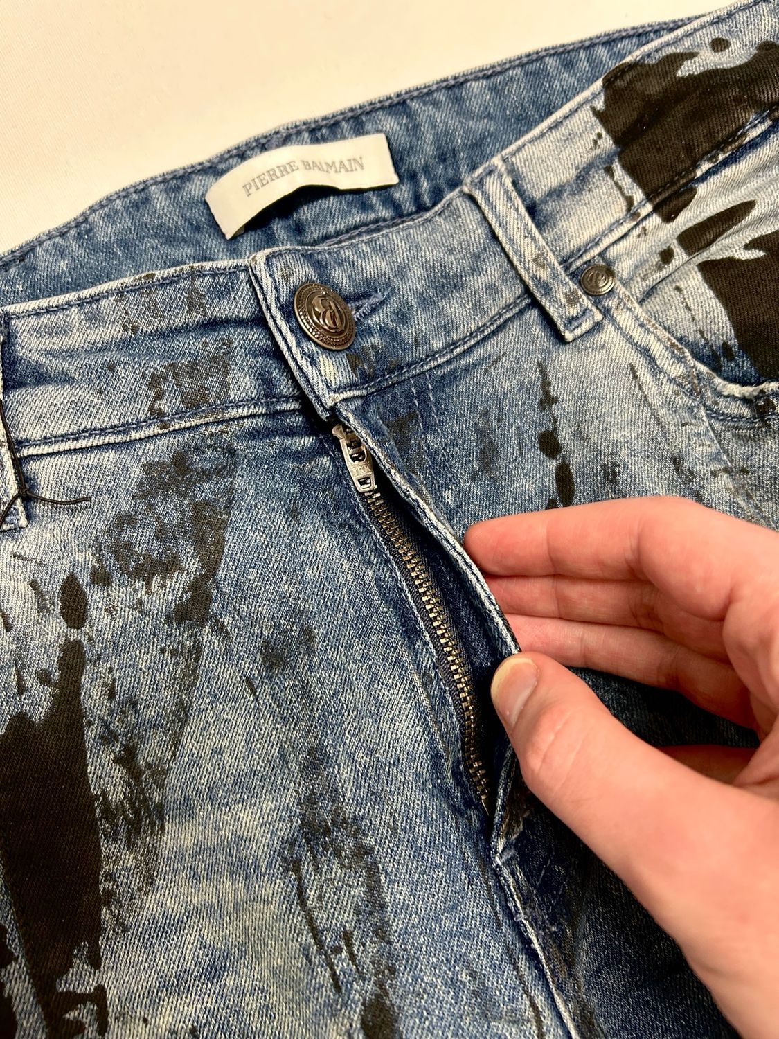 Balmain by Olivier Rousteing 2010s Biker Denim