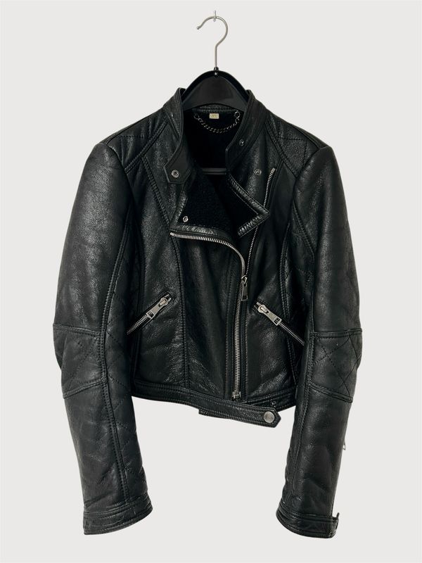 Burberry by Christopher Bailey FW2010 Shearling Biker Leather Jacket