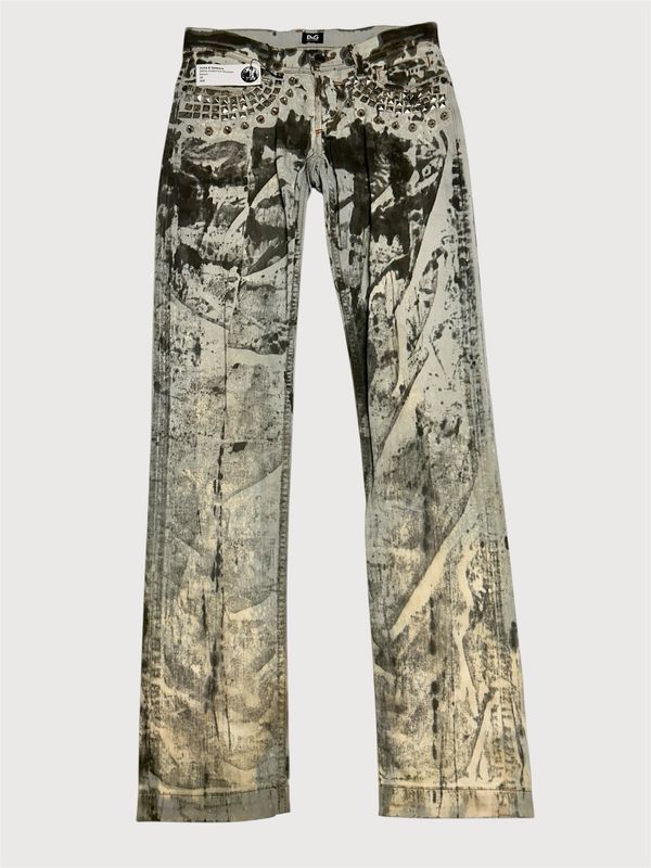 Dolce &amp; Gabbana  2000s Audacious Studded Denim