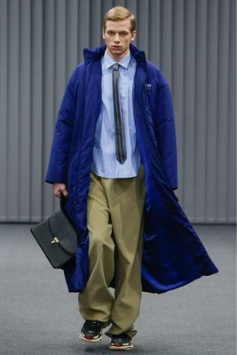 Balenciaga by Demna Gvasalia FW2017 Runway Political Campaign Logo Puffer Coat