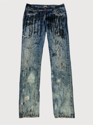 Jean Paul Gaultier 2000s Studded Distressed Denim Jean Paul Gaultier 2000s Studded Distressed Denim