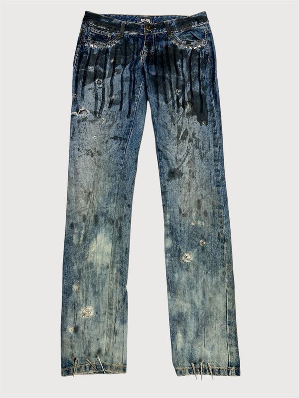 Jean Paul Gaultier  2000s Studded Distressed Denim 