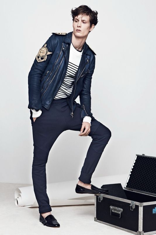 Balmain by Olivier Rousteing  SS2014 Purple Sunfaded Distressed Biker Sweatpants