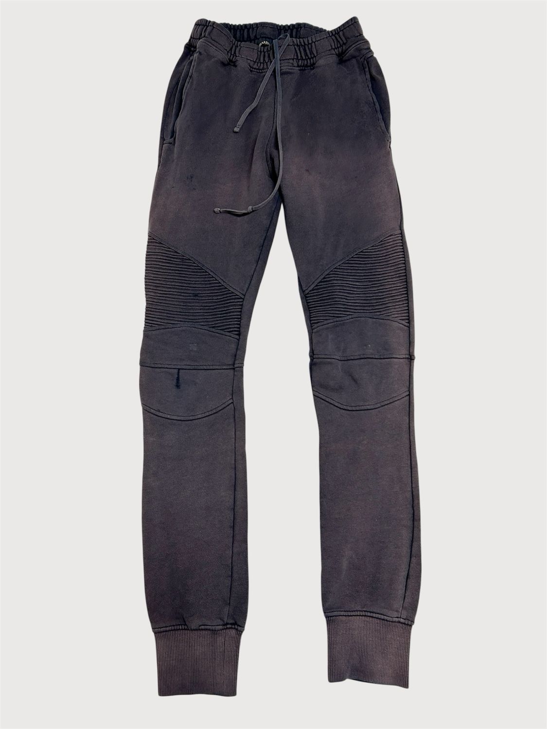 Balmain by Olivier Rousteing  SS2014 Purple Sunfaded Distressed Biker Sweatpants