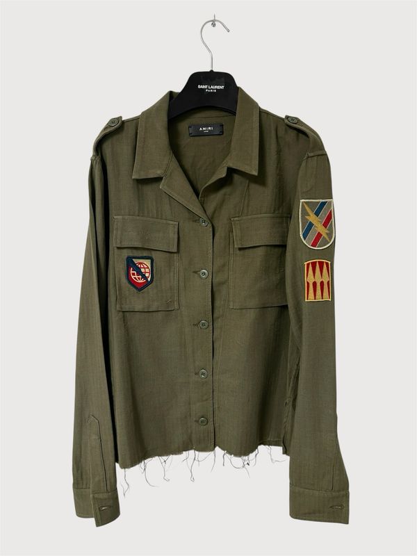 Amiri by Mike Amiri  2017 Military Patch Cropped Shirt