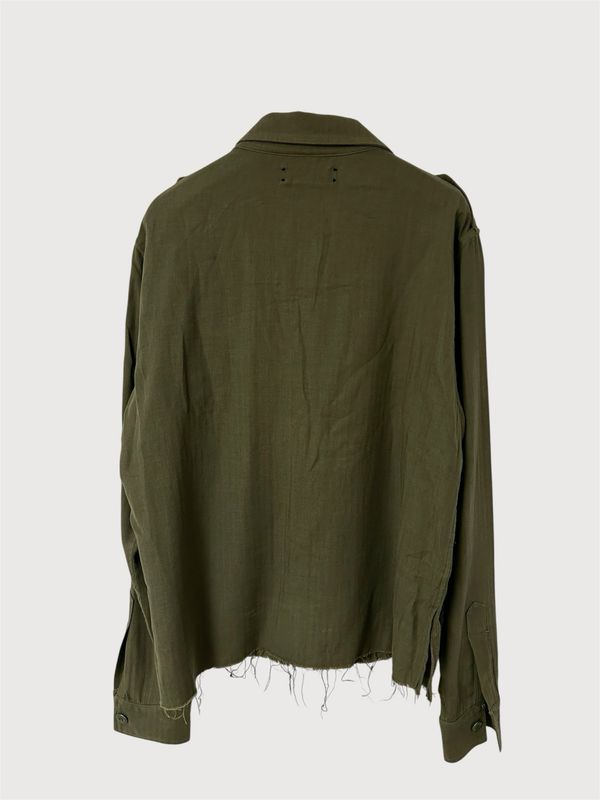 Amiri by Mike Amiri  2017 Military Patch Cropped Shirt