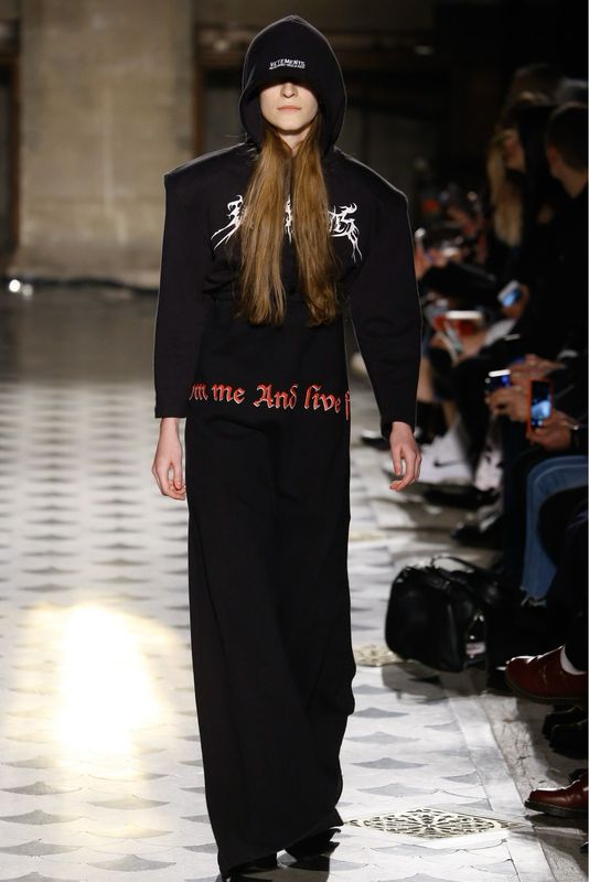 Vetements by Demna Gvasalia FW2016 Runway Drink From Me And Live Forever Maxi Skirt