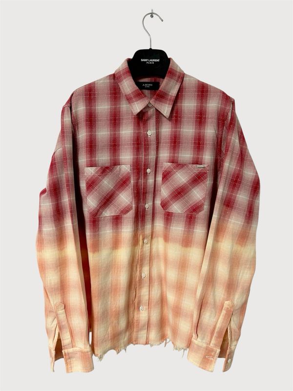 Amiri by Mike Amiri  SS2018 Ombre Plaid Lurex Check Shirt