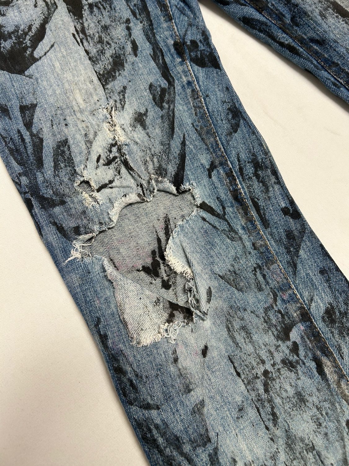 Dsquared2 SS2015 Red Logo Distressed Denim