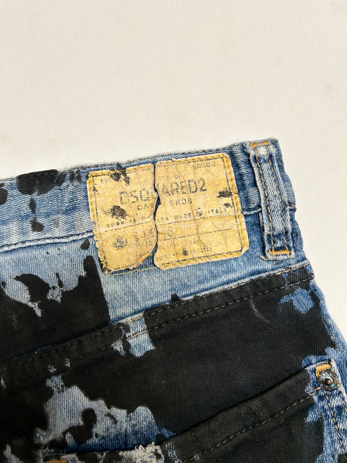 Dsquared2 SS2015 Red Logo Distressed Denim