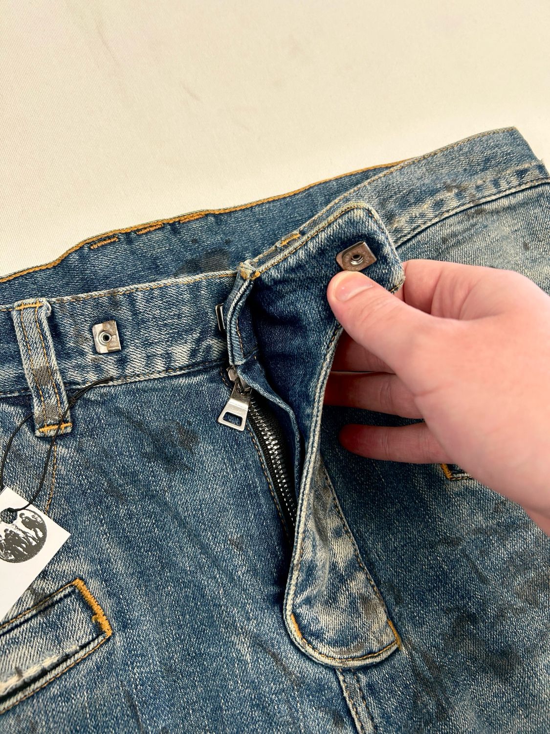 Balmain by Olivier Rousteing FW2015 Distressed Biker Denim