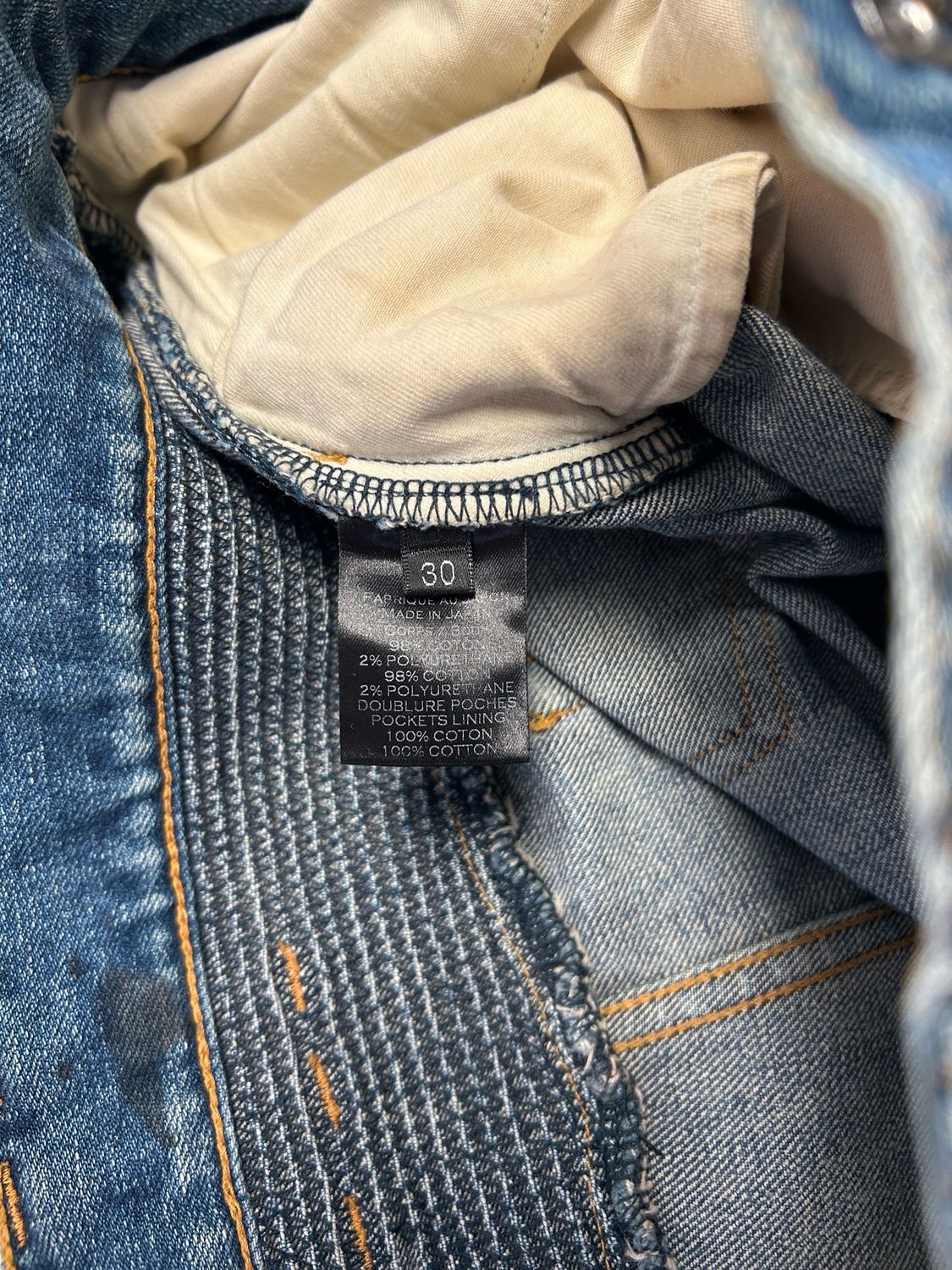 Balmain by Olivier Rousteing FW2015 Distressed Biker Denim