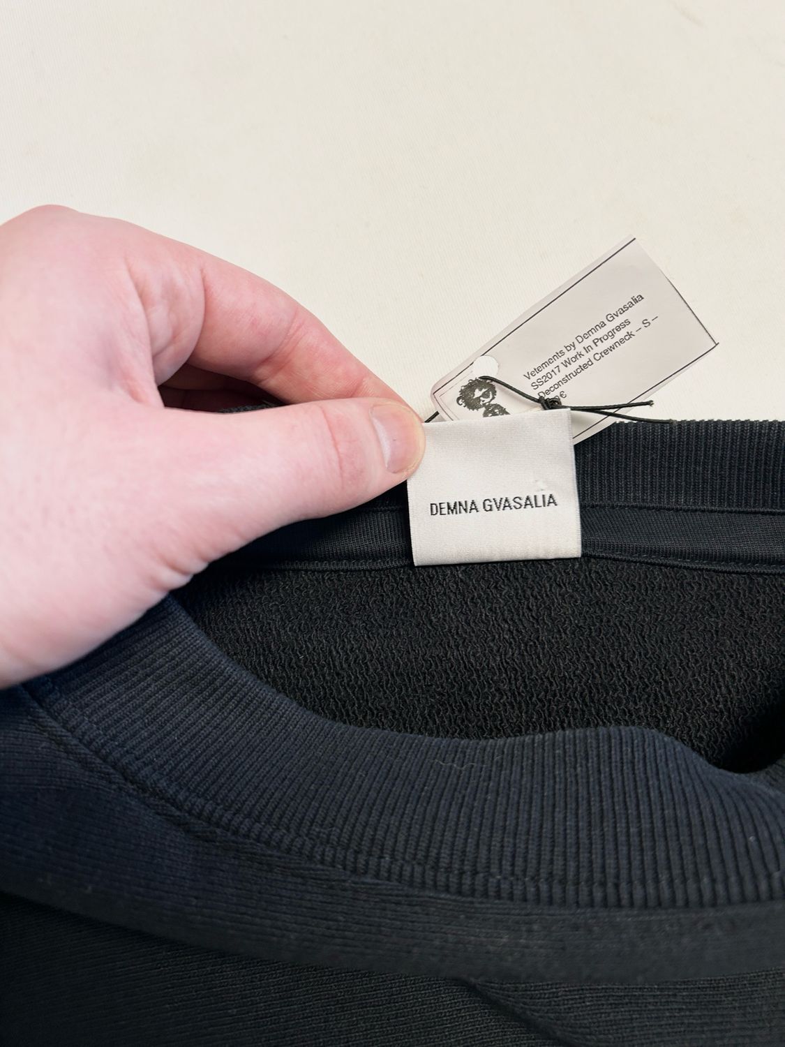 Vetements by Demna Gvasalia SS2017 Work In Progress Deconstructed Crewneck