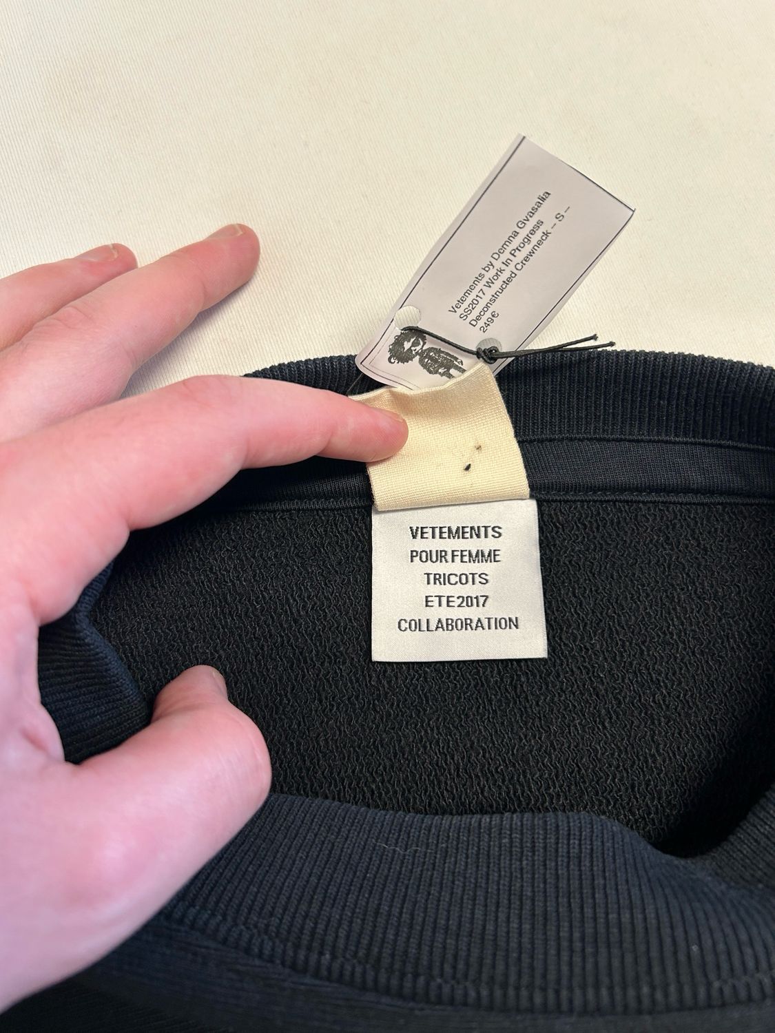 Vetements by Demna Gvasalia SS2017 Work In Progress Deconstructed Crewneck