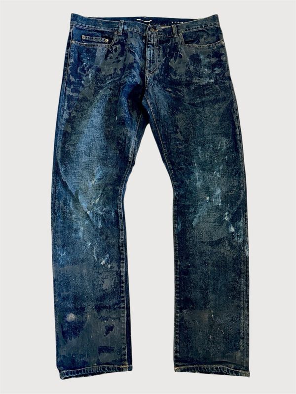 Saint Laurent Paris by Hedi Slimane FW2015 Indigo Distressed Denim